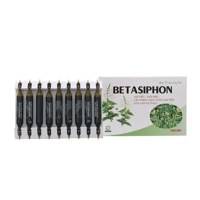 Betasiphon Nadyphar (H/18o/5ml) – Dung dịch uống lợi tiểu, giải độc gan thận từ râu mèo & actiso